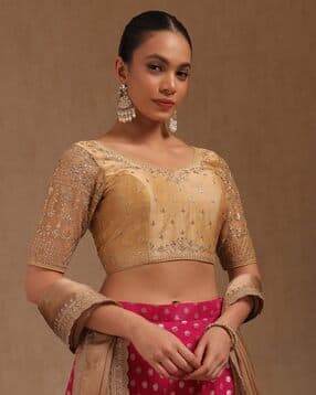 soch Women Embroidered Back Open Blouse -picture-32