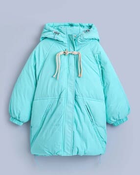 Girls Zip Front Puffer Jacket-image-6