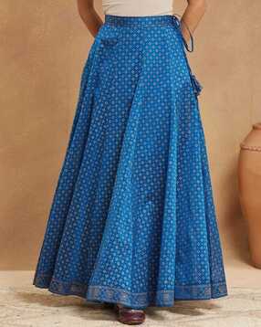 Women Maxi Length Flared Skirt 
