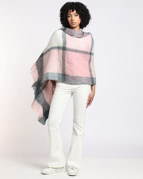 outryt by azorte Checked Winter Scarf with Fringes-picture-38