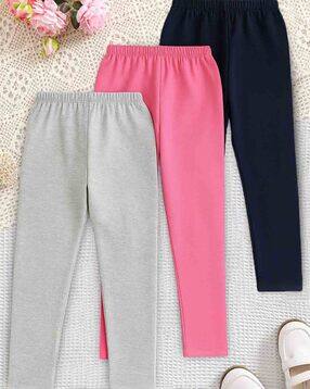 Girls Pack of 3 Leggings with Elasticated Waistband