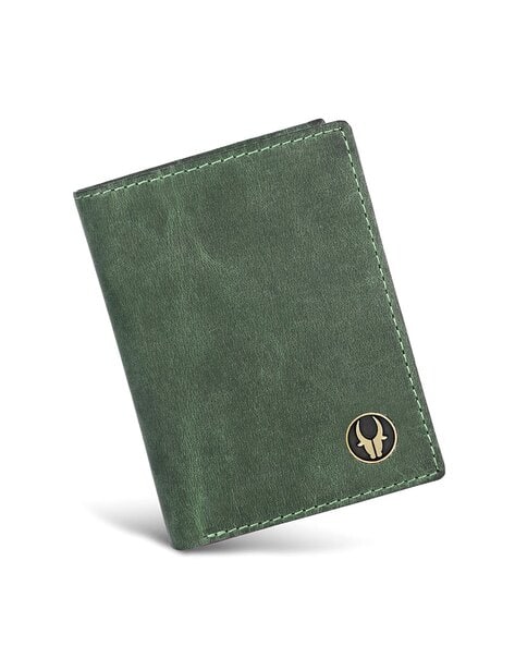 WILDHORN Men Bi-Fold Wallet with Logo Applique