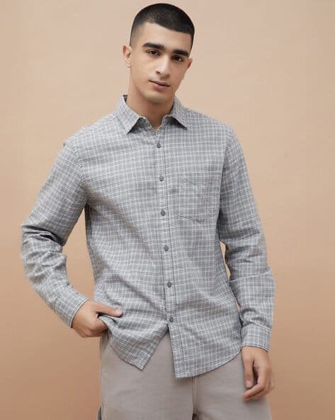 Fame forever by lifestyle Men Checked Regular Fit Shirt