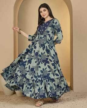 gulmohar jaipur Women Floral Print Anarkali Kurta-picture-30