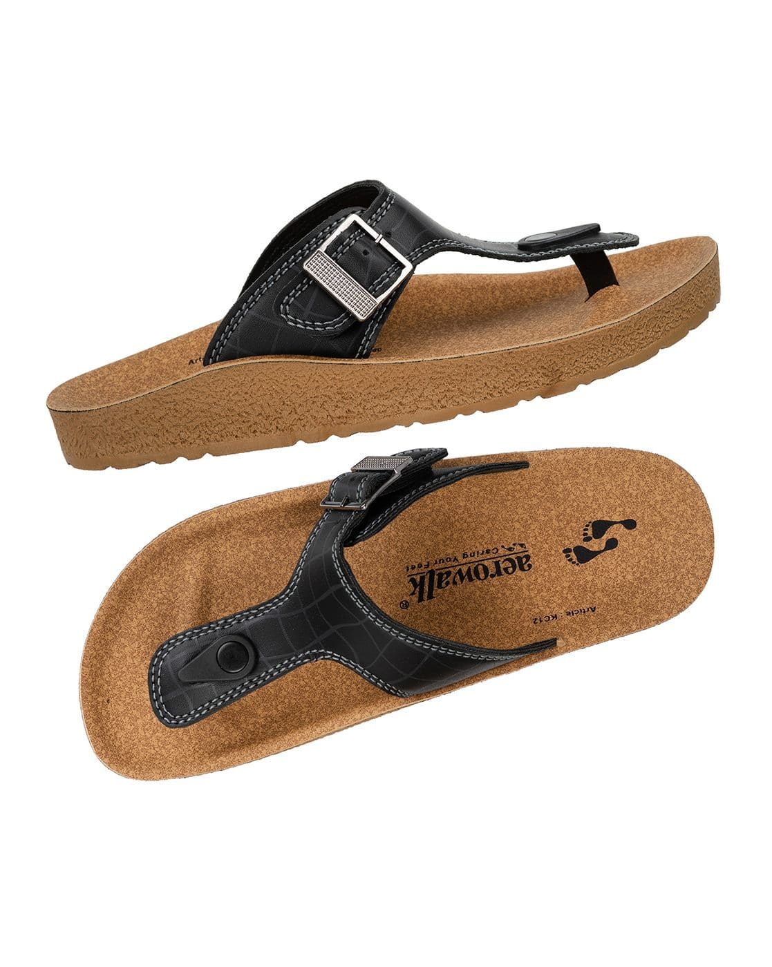 Buy Black Flip Flop Slippers for Men by AEROWALK Online
