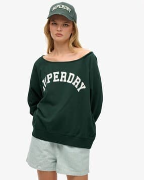 Women Athletic Essential Bardot Brand Print Regular Fit Sweatshirt-image-23