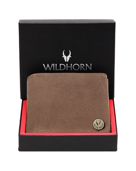 WILDHORN Men Bi-Fold Wallet with Coin Pocket