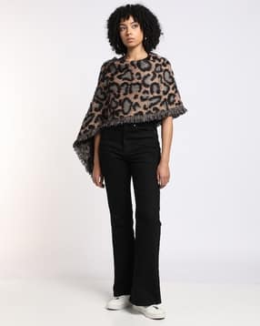 outryt by azorte Animal Print Winter Scarf with Fringes-picture-45