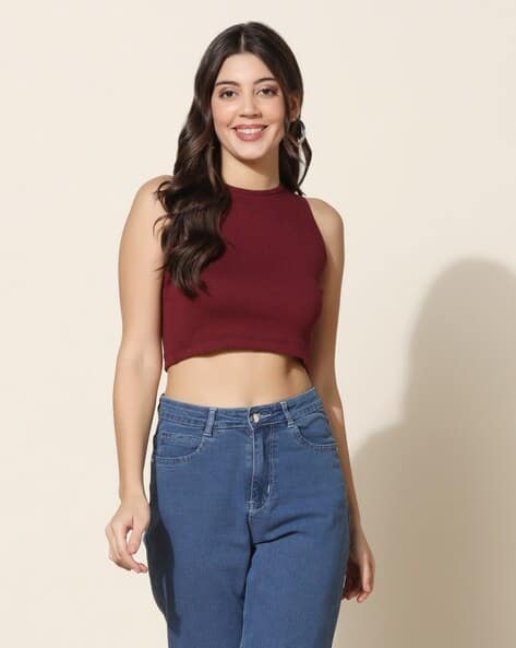 Buda Jeans Co Women Slim Fit Round-Neck Tank Top