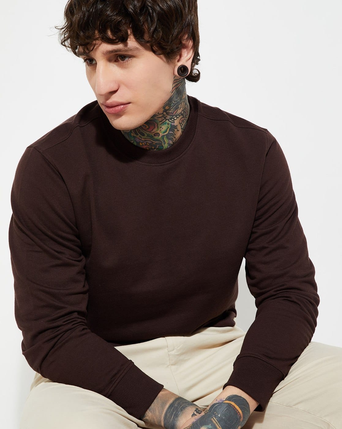 Buy BROWN Sweatshirt & Hoodies for Men by MAX Online | Ajio.com