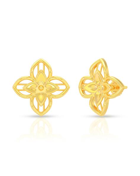 Whp Jewellers Women Gold-Plated Flowers Studs