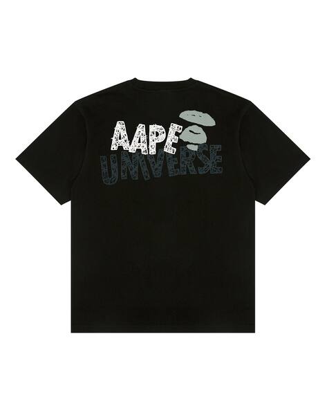 Buy AAPE BY A BATHING APE Men Brand Print Boxy Fit Round-Neck T
