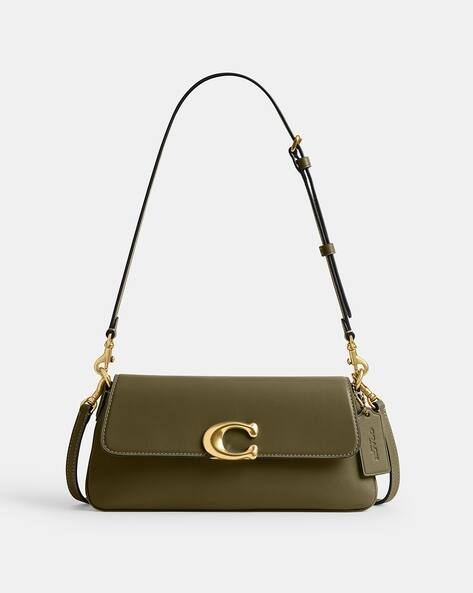 Buy Coach Small Jet Shoulder Bag | Olive Green Color Women | AJIO LUXE