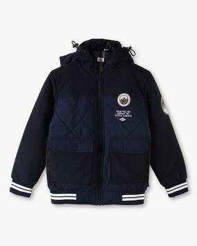 lee cooper Boys Hooded Jacket with Brand Print-picture-49