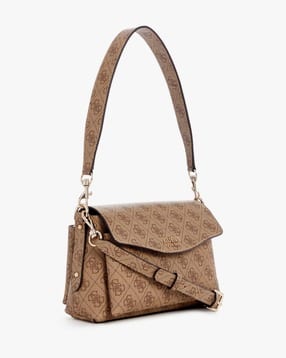 guess Logo Printed Brenton Flap Shoulder Bag-picture-25