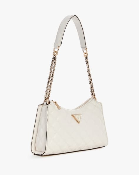 GUESS Quilted Giully Top-Zip Shoulder Bag