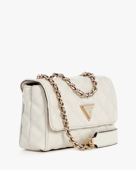 GUESS Quilted Giully Mini Convertible Flap Crossbody Bag
