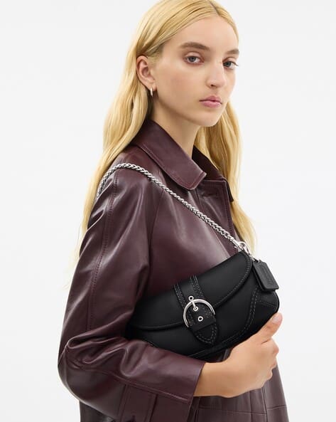 Buy Coach Soho 25 Small Shoulder Bag | Black Color Women | AJIO LUXE