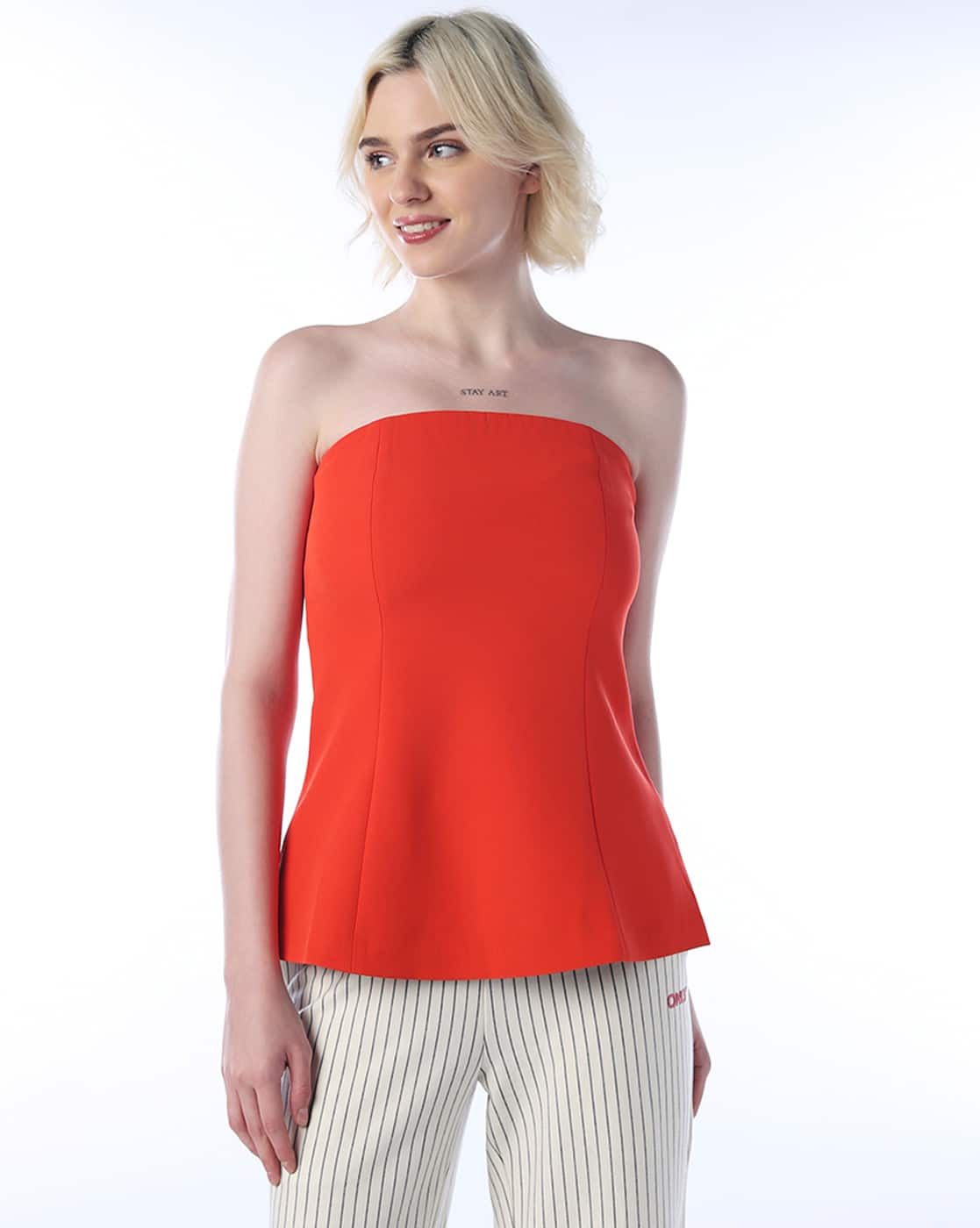 Buy ONLY Women Relaxed Fit Tube Top Online | Ajio.com