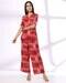 Patch work printed 2 pc coord se, RED, S