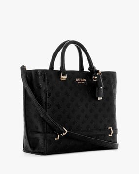 guess Logo Textured Zarela Girlfriend Tote Bag-picture-31