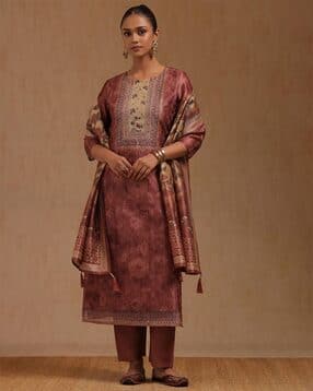 soch Women Embroidered Straight Kurta Suit Set-picture-39