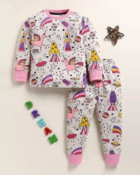 pixie n prince Boy Graphic Nightsuit Set-picture-43