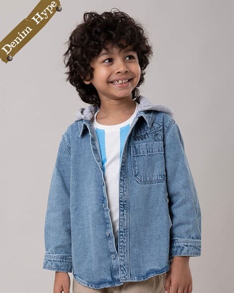 Buy Blue Jackets & Coats for Boys by HOPSCOTCH Online | Ajio.com