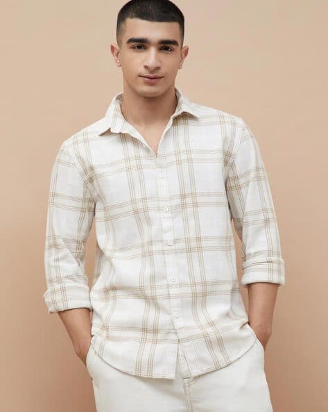 Fame forever by lifestyle Men Dyed/Washed Regular Fit Shirt