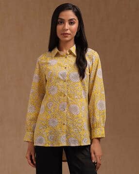 Women Floral Print Straight Tunic