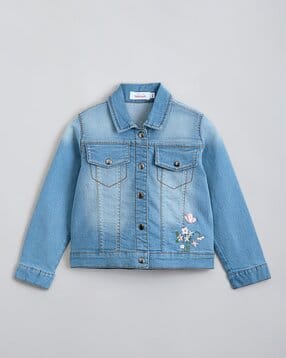 hopscotch Girls Button-Front Embroidered Jacket-picture-19