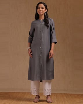 soch Women Straight Kurta with 3/4th Sleeves-picture-23