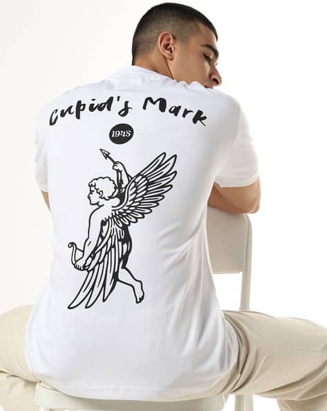 Buda Jeans Co Graphic Print Loose Fit Cotton Crew-Neck T-Shirt