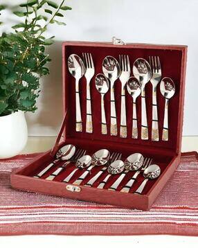fns 18 Pcs Cutlery Set with Leatheratte Box-picture-14