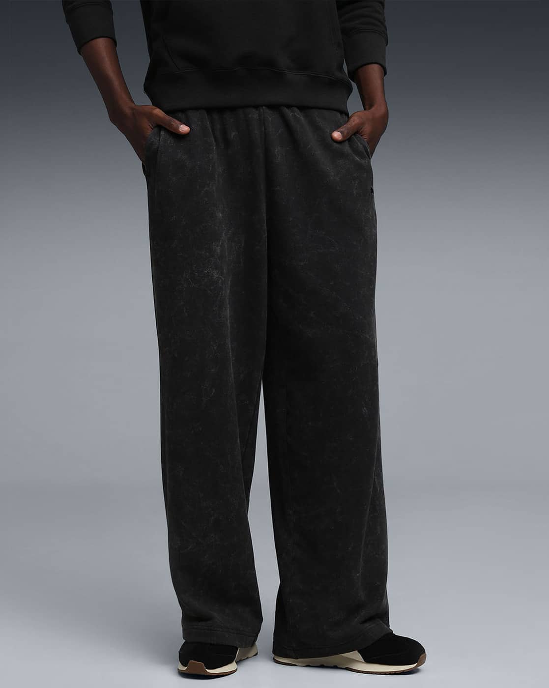 SUEDE LIKE STADIUM JAMPER　PANTS/34サイズ Buy Microfiber Cotton Blend Elastane Stretch Relaxed Fit Wide Leg