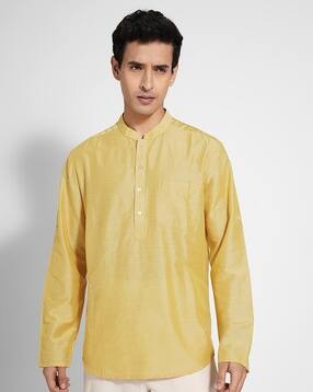 indus route by pantaloons Men Regular Fit Short Kurta-picture-28