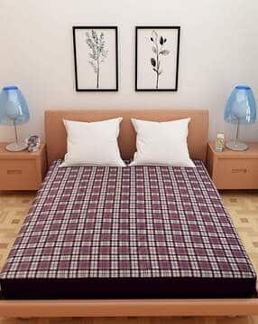 dream care Checked Waterproof Fitted King-Size Mattress Protector-picture-40