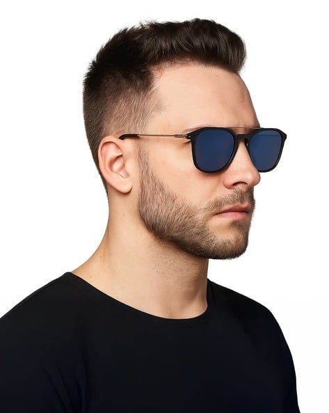 POLICE Men Full-Rim Square Polycarbonate Sunglass-SPLL76K53U28PSG