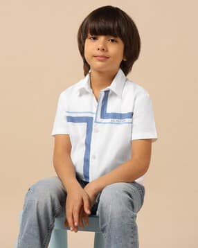 u.s. polo assn. Boys Geometric Print Regular Fit Shirt-picture-12