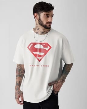 buda jeans co Men Typographic Print Oversized Fit Crew-Neck T-Shirt-picture-51