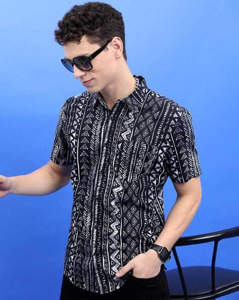 Highlander Men Printed Slim Fit Shirt