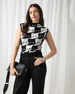 women high neck pullover