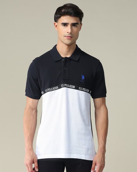 Regular Fit Colourblock Polo T-Shirt