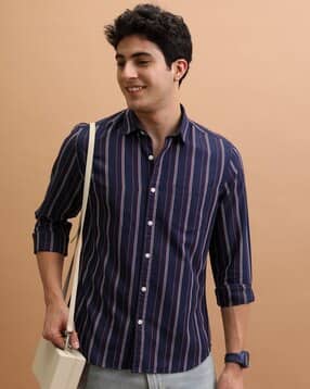 Men Striped Slim Fit Shirt-image-14