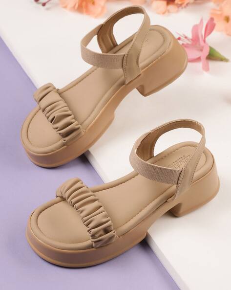 Truffle collection Women Round-Toe Heeled Sandals with Slingback