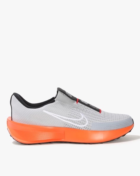 nike grey orange running shoes