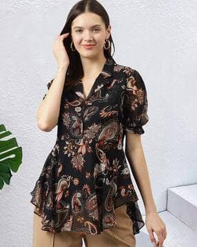 svaraa Women Paisley Flared Tunic-picture-22