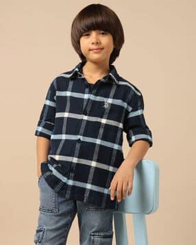 u.s. polo assn. Boys Checked Regular Fit Shirt-picture-51