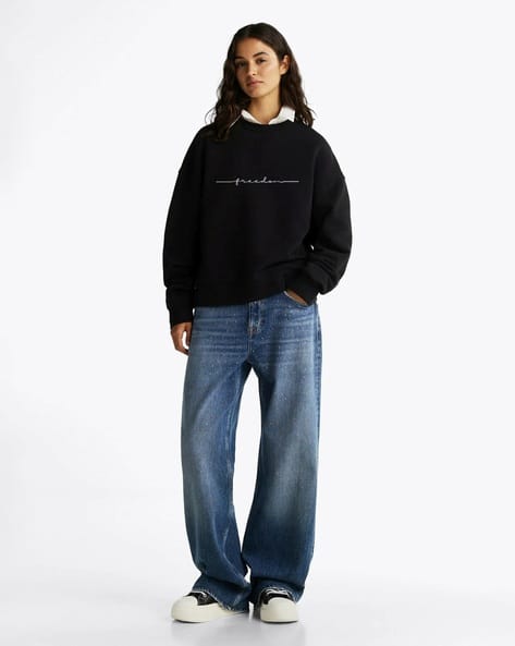 KOTTY Women Regular Fit Graphic Sweatshirt