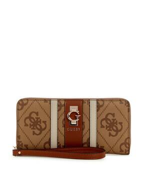 guess Logo Geometric Erenia Large Zip-Around Wallet-picture-49